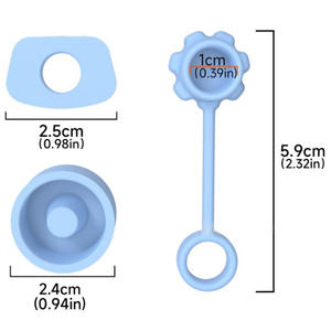 Venta al por mayor flores de silicona Ice King Cup taza de café tapa de paja 30OZ 40OZ Stanley a prueba de derrames tapón a prueba de polvo cubiertas de paja para taza de coche - Product Image 3