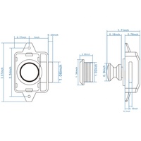 HEYRV Prix usine, en stock, haute qualité, serrure à bouton poussoir couleur argent, taille de découpe 26mm, 10 pièces/boîte, pour armoire de camping-car et caravane