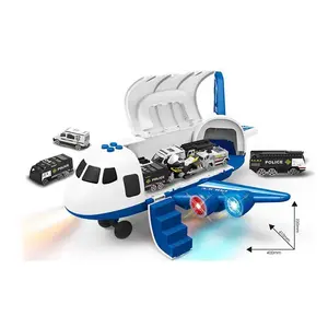 Nouveaux jouets de fente d'avion coulissant en plastique changent de couleur mini voiture en alliage avec de la musique de pulvérisation légère