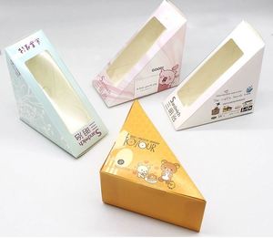 กล่องแซนวิชแบบใช้แล้วทิ้งพร้อมหน้าต่างใส กล่องบรรจุภัณฑ์อาหารแบบนำกลับบ้านสำหรับเค้กและขนมปัง - Product Image 1