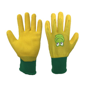 Gants de <span class=keywords><strong>jardin</strong></span> pour enfants Deliwear, logo personnalisé, revêtement en caoutchouc latex, dessin animé, anti-abrasion, gants de travail en nitrile pour enfants, bricolage - Product Image 2