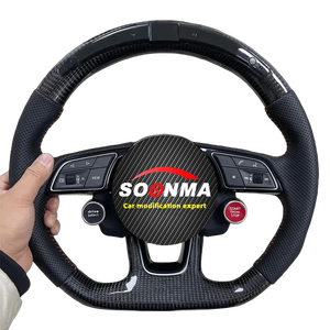 Volant en carbone semi-Alcantara <span class=keywords><strong>S</strong></span>-<span class=keywords><strong>Line</strong></span> avec bouton de démarrage pour <span class=keywords><strong>Audi</strong></span> Q8 SQ8 A3 A4 B9 <span class=keywords><strong>A5</strong></span> B8 A6 C7 A7 S3 S4 RS3 RS5 RS7 RS6 C8 - Product Image 3