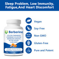 Capsules d'extrait de berbérine OEM ODM 1640mg, ginseng américain, gymnema sylvestre, soutient la santé immunitaire, capsules de berbérine