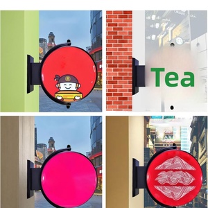 Custom Indoor/Outdoor Waterproof Wall-Mounted 360° Rotating Sign Double Sided Advertising Display Projecting <b>LED</b> <b>Light</b> <b>Box</b> - Product Image 2
