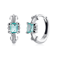 Boucles d'oreilles créoles fleur Iris en argent sterling massif 925 Huggie pour femmes adolescents boucles d'oreilles créoles fleur boucles d'oreilles Cartilage SCE1873