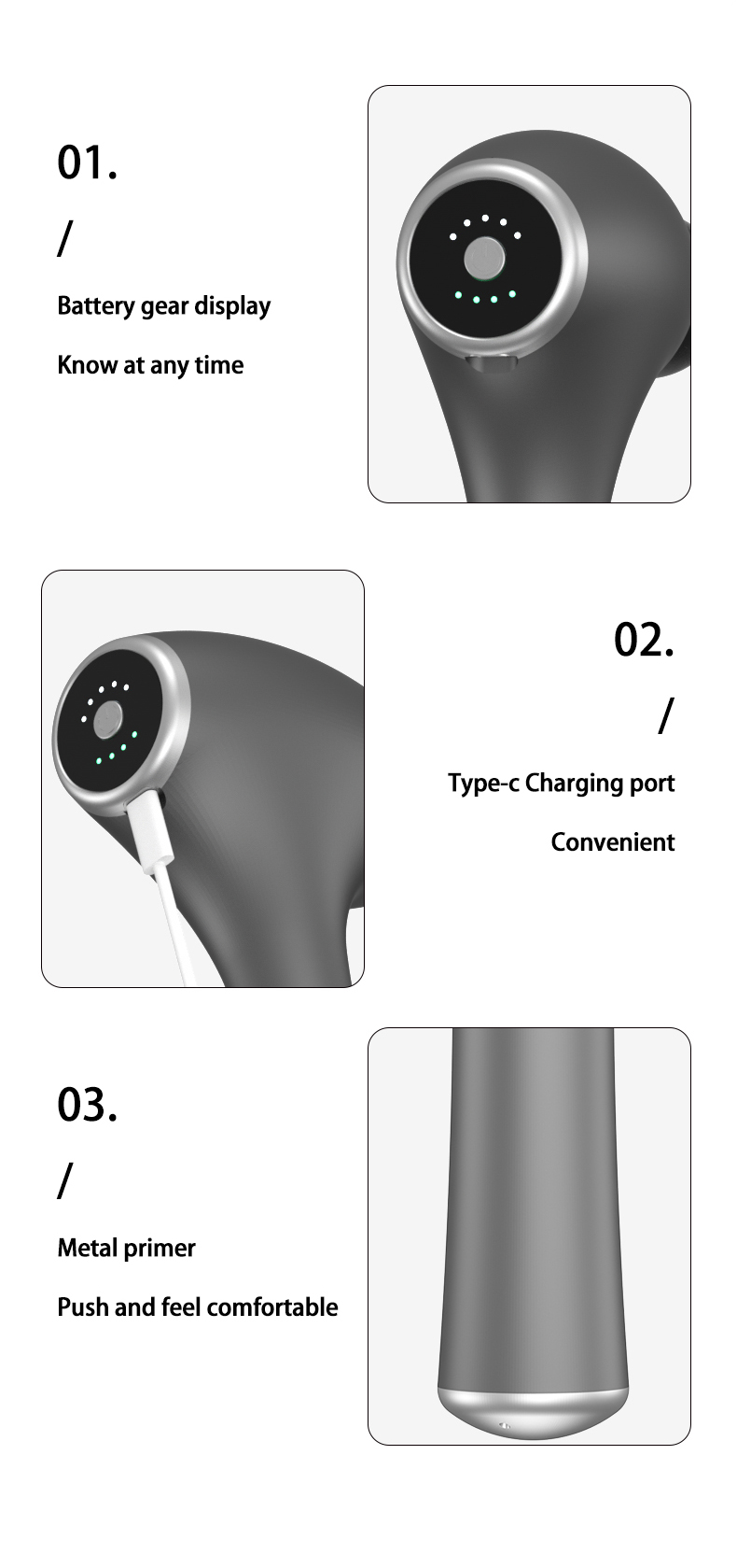 Mini Best Cheap Percussion Rechargeable Battery Cordless Pistolet Muscle Massage Gun Fascia Massager
