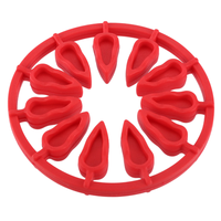 Sous-plat créatif en silicone en forme de piment, résistant à la chaleur, antidérapant, pour la protection de la table de cuisine et des ustensiles de cuisson