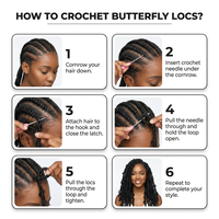 Extensions de cheveux synthétiques de haute qualité, tresses au crochet chic, dreadlocks fines naturelles pour femmes noires, vente en gros professionnelle