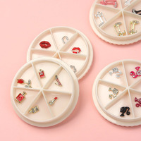 Charmes en métal 3D colorés pour la Saint-Valentin pour l'art des ongles, autocollants sexy pour les lèvres, logo personnalisé, décorations tendance pour femmes