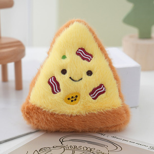 Giocattoli di Peluche all'Ingrosso, Simpatico Portachiavi a Forma di Pizza con Imbottitura in Cotone PP, Decorazione per Borse a Forma di Sandwich e Formaggio - Product Image 4