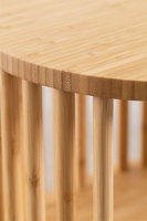 Table de chevet ronde en bambou nordique pour le salon Table de chevet en bois pour le salon