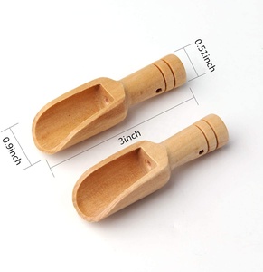 New Hot <strong>Mini</strong> Flat Bamboo <strong>Wood</strong> Scoops Small Short Cooking And Measuring <strong>Spoon</strong> For Bath Salts And Coffee Use - Product Image 2