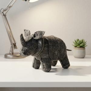 Classic Style Felt Wool Rhino / Rhinoceros <b>Christmas</b> Decoration Customized Color DIY Handmade for <b>Christmas</b> Easter Birthday - Product Image 2