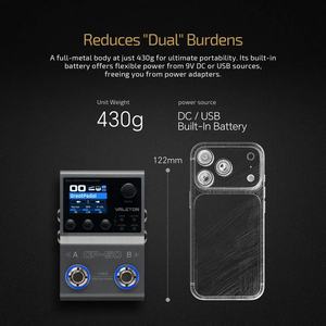 Valeton GP-50 Processeur multi-effets Guitare/Basse NAM <span class=keywords><strong>IR</strong></span> <span class=keywords><strong>Loader</strong></span> 100 Effets HD 9 Modules Simultanés Contrôle par Application Fabriqué en Chine - Product Image 6