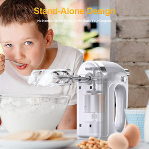 Wholesale Home Kitchen Handheld <b>Food</b> <b>Mixers</b> 7-Speed Handmixer with Mixing Bowl for Flour Dough Cake Beaters - Product Image 4
