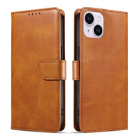 Casing HP Lipat Kulit PU untuk iPhone 14 - Penutup Berdiri dengan 3 Slot Kartu, Penutup Magnetik & Cangkang Anti Benturan