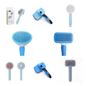 Cepillos de Pelo Retráctiles para Mascotas, Cepillo de Masaje para Baño de Perros y Gatos, Peines de Plástico con Agujas para Limpieza, Elimina Eficazmente el Pelo Suelto - Product Image 1