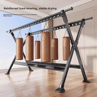 Séchoir à linge télescopique pliable robuste en X à double barre, réglable en hauteur, mobile pour balcon et maison