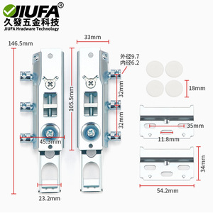 Jiufa Cabinet <b>Hanging</b> <b>Bracket</b> 146.5mm Cold-Rolled Steel Concealed Heavy-Duty Kitchen Wall Mounting Hardware - Product Image 1