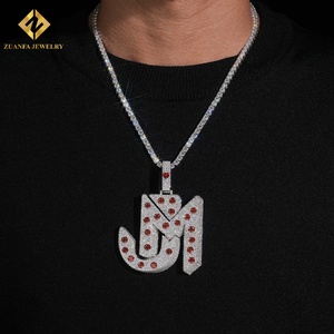 Hip Pop Moissanite Jewelry <b>Iced</b> <b>Out</b> Pendant 925 Silver Moissanite Custom Pendant Sparkling jewelry - Product Image 1
