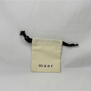 Trendy Cotton Canvas <b>Pouch</b> Bag Lightweight Solid Color <b>Drawstring</b> Bag Recyclable <b>Drawstring</b> <b>Pouch</b> for Daily Use - Product Image 2
