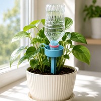 Kit d'arrosage automatique pour plantes en plastique, système d'irrigation goutte à goutte par gravité, insert pour bouteille, libération lente, pour intérieur/extérieur, arroseur de vacances