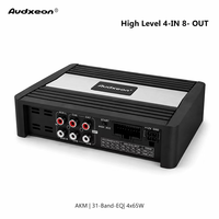 Processeur DSP 8 canaux, amplificateur audio numérique 4 canaux, égaliseur AKM 31 bandes, RMS 4x65W, amplificateur de puissance professionnel pour voiture