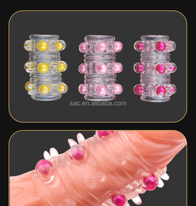 SacKnove Venta al por mayor barato cristal pene mangas Flexible perla dedo Wolfsbane condón bloqueo <span class=keywords><strong>esperma</strong></span> hombres juguetes sexuales Anillo para el pene - Product Image 3