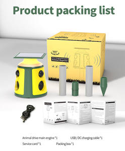 Répulsif Solaire Ultrasonique 360 Degrés SAIJZEK en Gros pour Animaux : Oiseaux, Chiens, Chats, Singes, Cerfs, Souris - Product Image 2