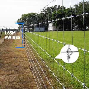 Recinzione per Campi e Allevamenti in Rete Metallica Intrecciata a Nodi Fissi, Resistente/ Recinzione Zincata per Fattorie di Pecore a Prezzo di Fabbrica/ Recinzione Agricola con Filo da 2,2mm 2,5mm - Product Image 5