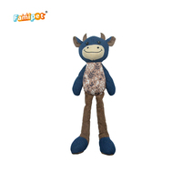 Famipet Fabricant, Vente en gros personnalisée, Nouveau design animaux en denim, Jouet en peluche doux et froissé pour animaux de compagnie, Ensemble de jouets couineurs pour chiens