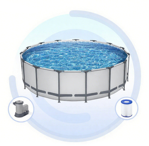 <span class=keywords><strong>Piscine</strong></span> <span class=keywords><strong>hors</strong></span> <span class=keywords><strong>sol</strong></span> en acier <span class=keywords><strong>ronde</strong></span> <span class=keywords><strong>pour</strong></span> la famille, 3,05 m x 76 cm, <span class=keywords><strong>pour</strong></span> enfants, jardin, cour, <span class=keywords><strong>piscine</strong></span> <span class=keywords><strong>pour</strong></span> adultes - Product Image 1