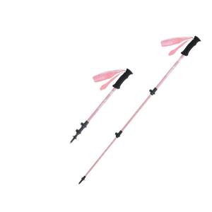 Bastones de Senderismo Handorun, Aleación de Aluminio 6061, 3 Secciones Telescópicas, Bastón de Trekking Portátil, Color Rosa Melocotón, Bastones para Caminar al Aire Libre - Product Image 1