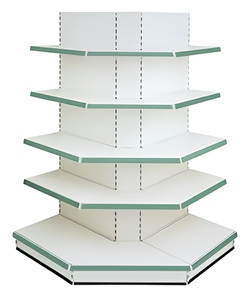 Scaffale Angolare Esterno <span class=keywords><strong>per</strong></span> Gondola, Espositore Autoportante a 2-6 Livelli <span class=keywords><strong>per</strong></span> <span class=keywords><strong>Librerie</strong></span>, Negozi al Dettaglio e Supermercati - Product Image 2