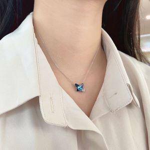 Dylam en Stock Sin Pedido Mínimo, Cadena de Plata de Ley 925, Joyería Elegante de Moda, Collares con Colgante de Jade, Flor y Mariposa para Mujer - Product Image 2