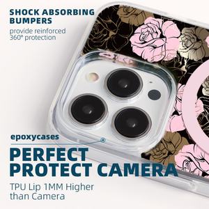 Coque de téléphone personnalisée en résine magnétique avec motif de rose 13, design de haute qualité pour iPhone 15 14 13 12 Pro Max - Product Image 3