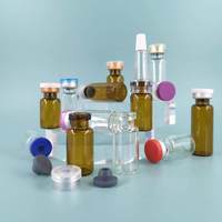 Flacon tubulaire en verre de 3 ml, type pénicilline, pour sérum lyophilisé, aliquote, solution de stock, liquide oral, avec bouchon en caoutchouc, pour cosmétiques