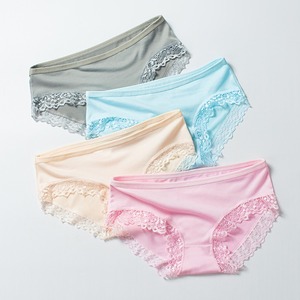 Women's Cotton Underwear Women Panties Sexy Underwear Mid Waist Women Lace Cotton Briefs