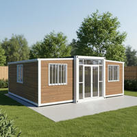 Maison conteneur en acier extensible, maison mobile préfabriquée de 20 pieds de long avec 2 chambres, cuisine et salle de bain pour usage en entrepôt