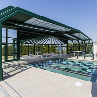 Serre de jardin Verrière en aluminium automatique mobile Sunroom