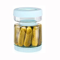 51 OZ Unique Design Bocal En Verre Pickle Olives Pot En Gros Pickles Bouteille