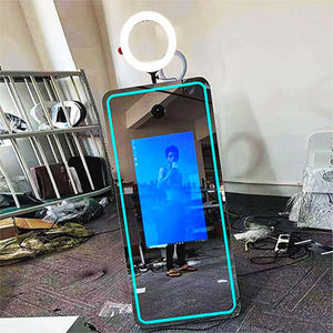 Miroir magique photomaton avec écran cube détachable de 32 pouces, table frontale, pièces détachables, 110 V, beauté blanche <span class=keywords><strong>en</strong></span> verre, vente chaude - Product Image 3