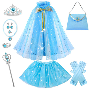 Conjunto <span class=keywords><strong>de</strong></span> Capa <span class=keywords><strong>de</strong></span> Sirena para Niñas, Estilo Nuevo, Venta al por Mayor, Capa <span class=keywords><strong>de</strong></span> Lentejuelas <span class=keywords><strong>de</strong></span> Princesa para la Celebración Navideña Infantil - Product Image 6
