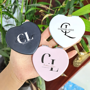 Specchietto da Trucco Tascabile <span class=keywords><strong>a</strong></span> Marchio Privato, Alta Qualità, Forma <span class=keywords><strong>a</strong></span> <span class=keywords><strong>Cuore</strong></span> per Donne - Product Image 1