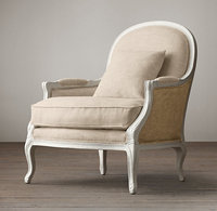 2024 KVJ-7608 chaise de canapé d'attente en tissu de bois sculpté de style français antique de Norvège