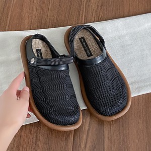 Sandalias de Lino de Verano para Mujer - Zapatos con Suela Blanda, Punta Cubierta, Mules Transpirables de Malla Exterior, Modelo Ho916 - Product Image 4