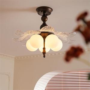 Lámpara de araña de cristal en forma de flor de moda Vintage, luz de cabecera, balcón, pasillo, restaurante, candelabro de mostrador de <span class=keywords><strong>café</strong></span> - Product Image 1