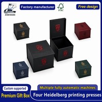 Boîte cadeau magnétique personnalisée en gros avec logo, emballage de luxe rigide noir mat, boîte en papier à rabat avec fermeture magnétique