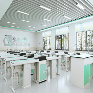Mesa de Trabajo Moderna para Laboratorio Escolar de PP Comercial con Fregaderos Químicos y Biológicos - Product Image 6