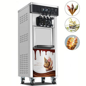 Máquina <span class=keywords><strong>de</strong></span> Helados Comercial con Certificación CE, <span class=keywords><strong>de</strong></span> Piso, Gran Producción 20-28L/H, 3 Sabores, Acero Inoxidable, Certificación Energy Star - Product Image 1